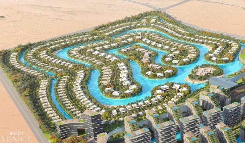 مخطط مشروع عزيزي فينيسيا السكني في دبي الجنوب 