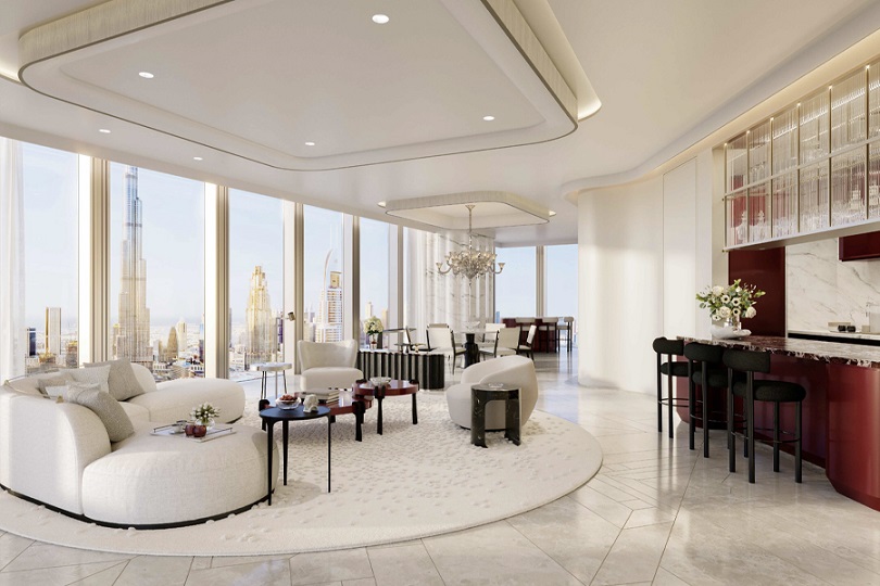 تصميم غرف وشقق يضم مشروع فندق ومساكن بكارات في دبي 