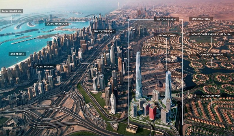 يطور مركز دبي للسلع المتعددة مجمع أبتاون دبي في منطقة ابراج بحيرات جميرا 