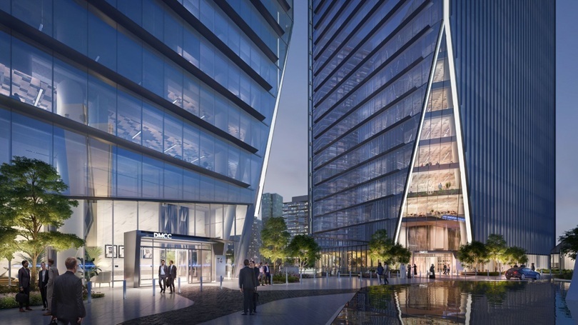 تصميم أبراج المكاتب الجديدة في أبتاون دبي التي أطلقها مركز دبي للسلع المتعددة 