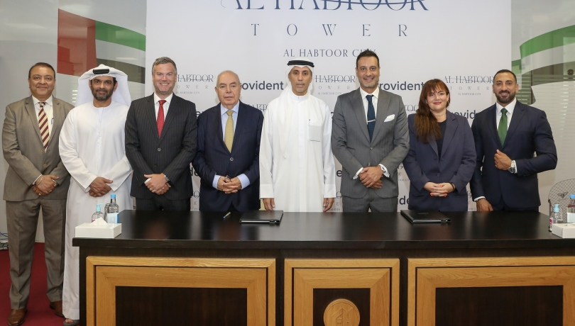 خلال توقيع الاتفاقية بين مجموعة الحبتور و شركة Providentestate Image Credit : Al Habtoor Group Facebook page